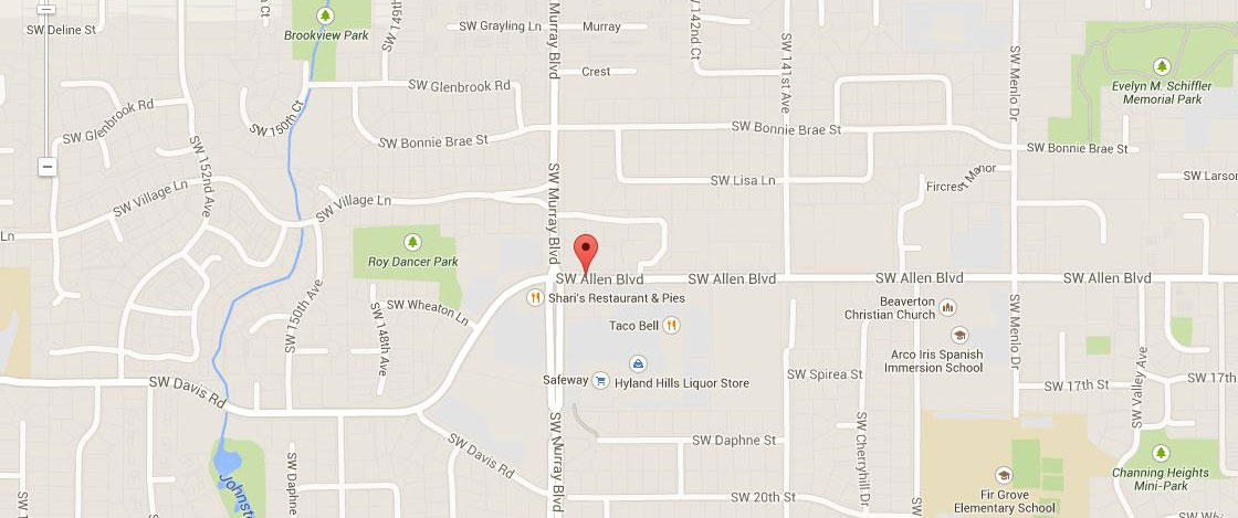 Beaverton Chiropractor Location Map